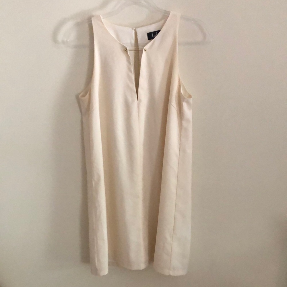 Lulu's Cream Sheath Dress Sleeveless